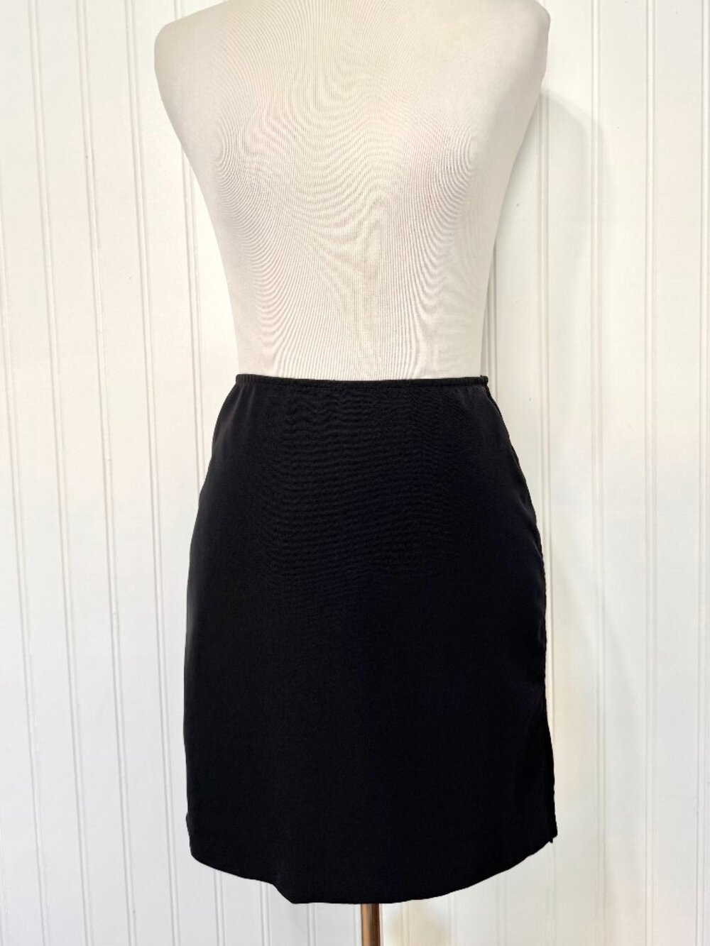 Y2K Guess Collection Black Mini Skirt Velvet Stripe Size 0